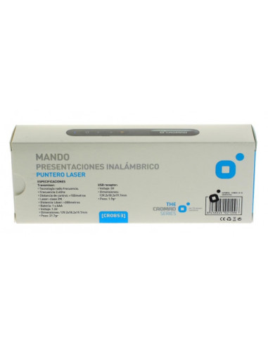 MANDO PRESENTACIONES INALAMBRICO PUNTERO LASER NEGRO CROMAD