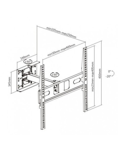 SOPORTE CON BRAZO TV LED, LCD 32\"-65\" CROMAD