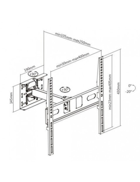 SOPORTE CON BRAZO TV LED, LCD 32\"-65\" CROMAD