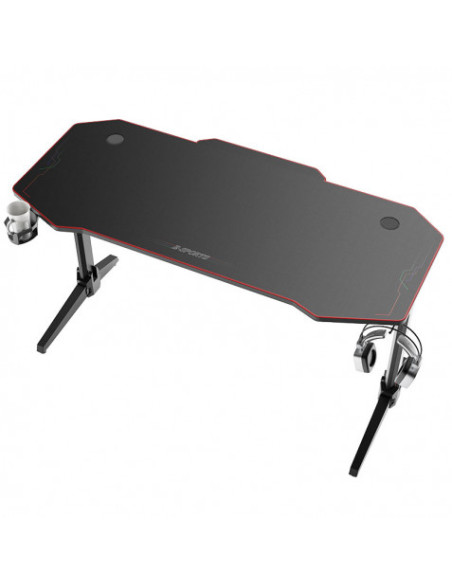 MESA GAMING PRO800 XL FIBRA CARBONO | LUZ RGB | ALFOMBRILLA 140CM MUVIP