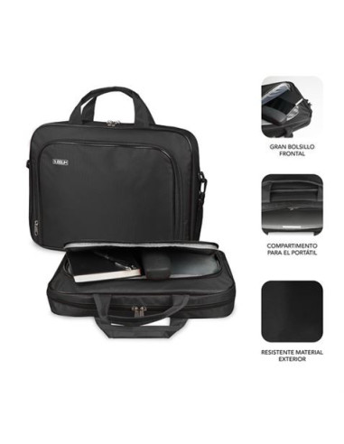 MALETIN PORTATIL SUBBLIM OXFORD 15.4- 16 NEGRO