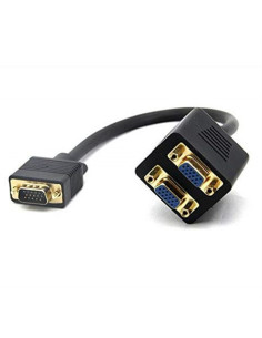 CABLE ADAPTADOR DOBLE VGA MACHO A 2 VGA HEMBRAS CROMAD