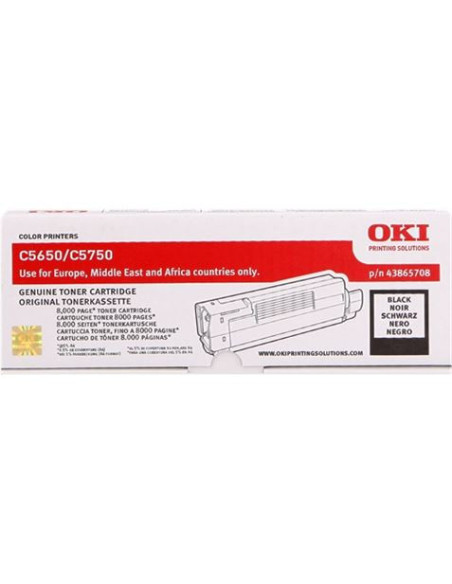 TONER COLOR C5650/C5750 NEGRO 8000 PAGINAS OKI