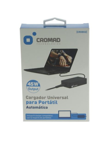 CARGADOR UNIVERSAL AUTOMÁTICO 45W CROMAD