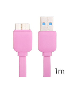 CABLE USB 3.0 PLANO ROSA 1M CROMAD