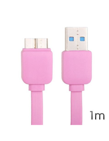 CABLE USB 3.0 PLANO ROSA 1M CROMAD