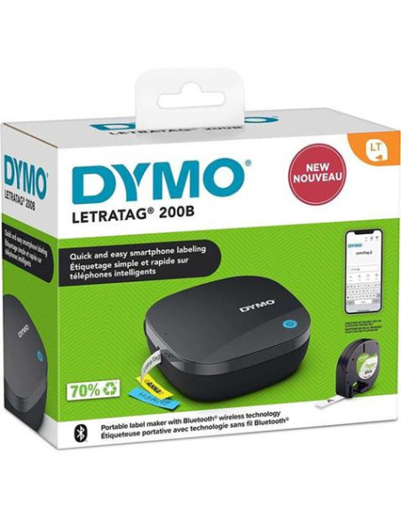 IMPRESORA ETIQUETADORA PORTATIL DYMO LETRATAG 200B BLUETOOTH