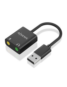 CONVERSOR USB A A JACK MICROFONO+AURICULAR AISENS