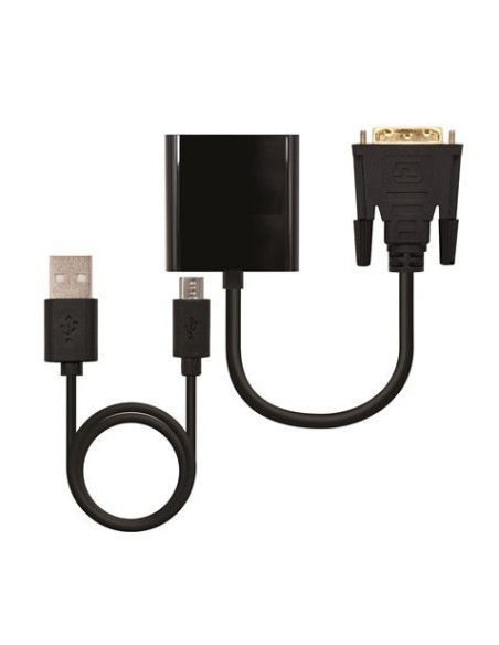 CONVERTIDOR DVI 24+1 MACHO A VGA HEMBRA 10CM CROMAD