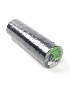 CINTA AISLANTE 10 PCS 10MX19MM NEGRA SAURIUM