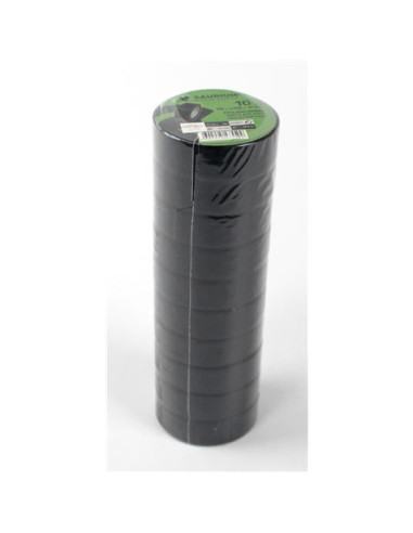 CINTA AISLANTE 10 PCS 10MX19MM NEGRA SAURIUM
