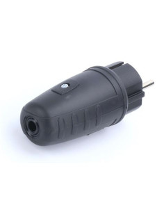 CLAVIJA ELECTRICA MACHO CON TIERRA RECUBIERTO GOMA MADER 2