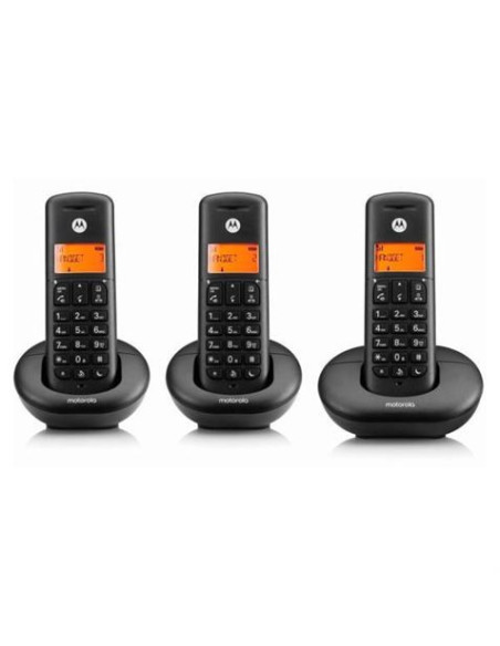 TELEFONO DECT MOTOROLA TRIO NEGRO