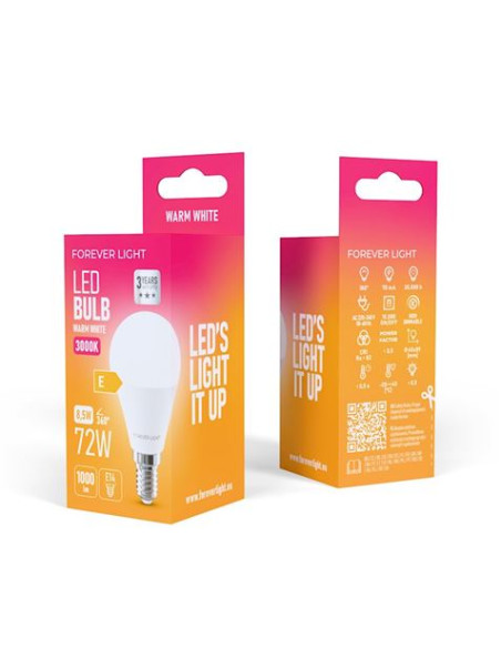 BOMBILLA LED C37 | 8.5W | 1000LM | E14 | LUZ CALIDA FOREVER