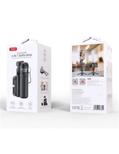 SOPORTE TRIPODE Y STICK SELFIE BLUETOOTH SS29 NEGRO XO
