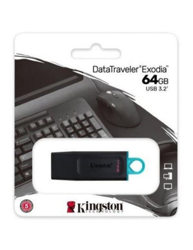 PENDRIVE KINGSTON USB3.2 64GB DATATRAVELER EXODIA