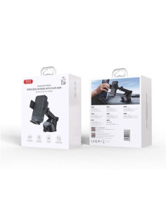 SOPORTE DE COCHE CON CARGA INALAMBRICA 15W WX043 XO 2