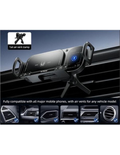 SOPORTE DE COCHE CONTROL TACTIL CON CARGA INALAMBRICA 15W WX042 XO 2