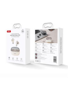 AURICULARES TWS BLUETOOTH CON CANCELACION RUIDO G42 BEIGE XO 2