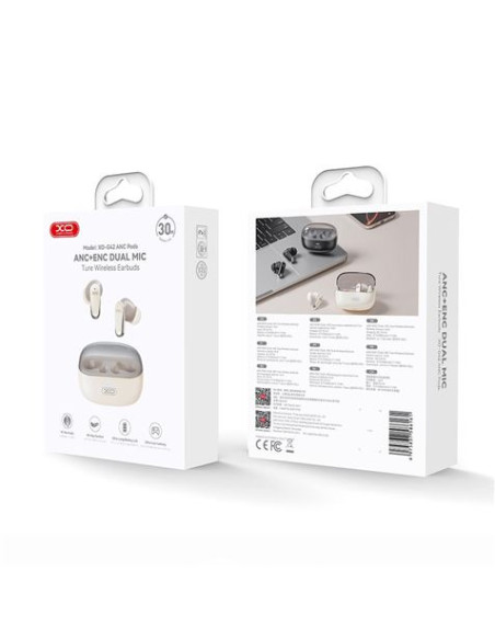 AURICULARES TWS BLUETOOTH CON CANCELACION RUIDO G42 BEIGE XO