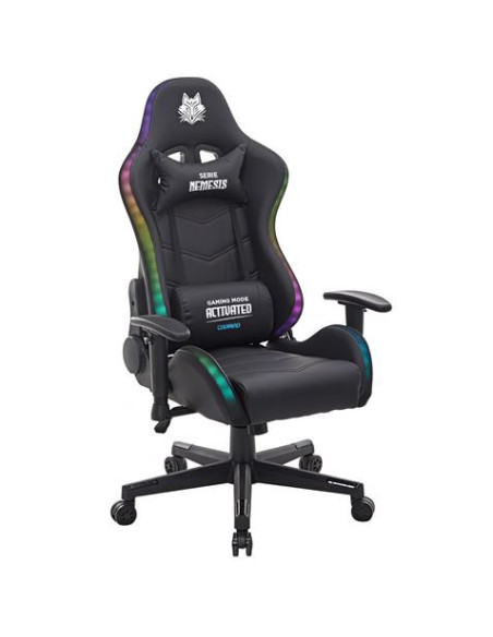 SILLA GAMING RGB SERIE FENRIR NEGRA CROMAD
