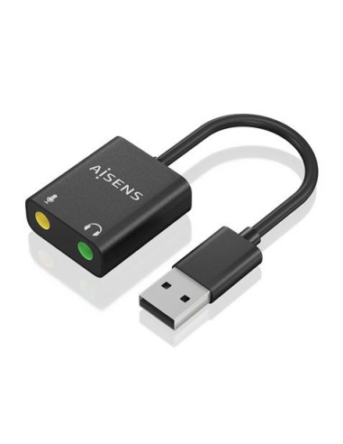 CONVERSOR USB A A JACK MICROFONO+AURICULAR AISENS