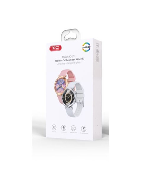 SMARTWATCH J13 1.19\" AMOLED | IP68 | DEPORTES | PLATA/BLANCO XO