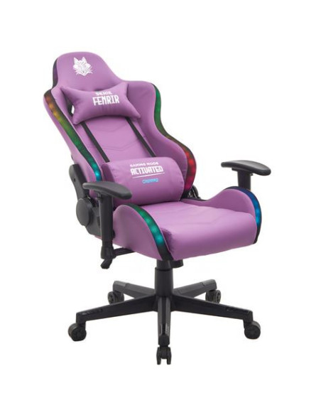 SILLA GAMING RGB SERIE FENRIR VIOLETA CROMAD