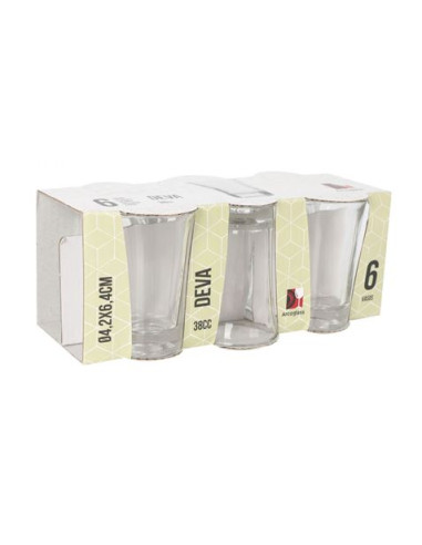 SET 6 VASOS CHUPITOS 38CC DEVA