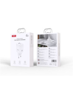 CARGADOR USB+USB-C 45W CE36 BLANCO XO 2