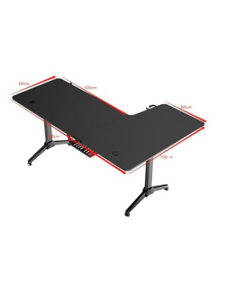 MESA GAMING PRO1300 FIBRA CARBONO | L DERECHA | ALFOMBRILLA 80X30CM | MUVIP