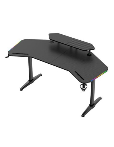 MESA GAMING PRO1500 XL FIBRA CARBONO | LUZ RGB SOUND MUVIP