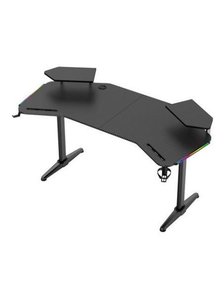 MESA GAMING PRO1500 XL FIBRA CARBONO | LUZ RGB SOUND MUVIP