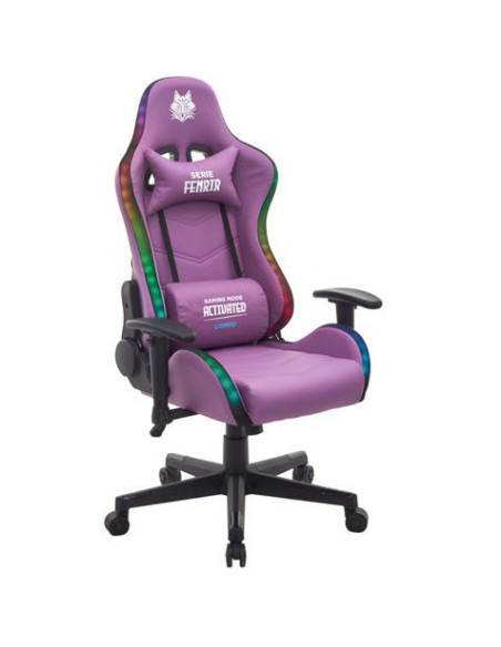 SILLA GAMING RGB SERIE FENRIR VIOLETA CROMAD