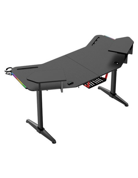 MESA GAMING PRO1500 XL FIBRA CARBONO | LUZ RGB SOUND MUVIP