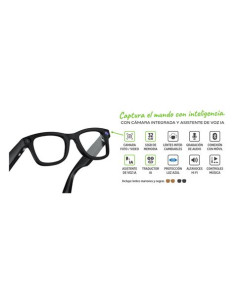 SMART GLASSES GAFAS INTELIGENTES CON IA GB-7709 CON CAMARA 12MPX NEGRO 2