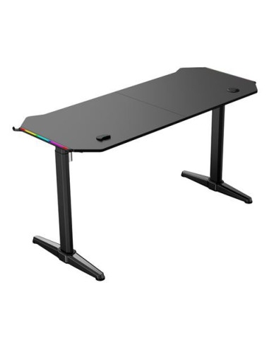 MESA GAMING PRO1600 XL MOTORIZADA FIBRA CARBONO | LUZ RGB SOUND MUVIP