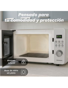 MICROONDAS SIN PLATO CON GRILL 20 LITROS 700W GRUNKEL 2