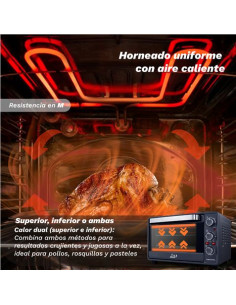 HORNO ELECTRICO CONVECCION 38 LITROS 2000W HR-38PRO GRUNKEL 2
