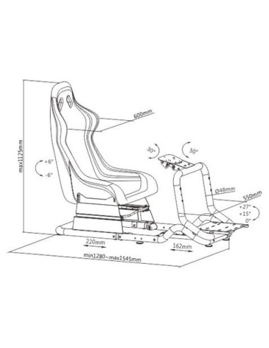 RACING SIMULATOR COCKPIT SEAT PRO R3 CROMAD