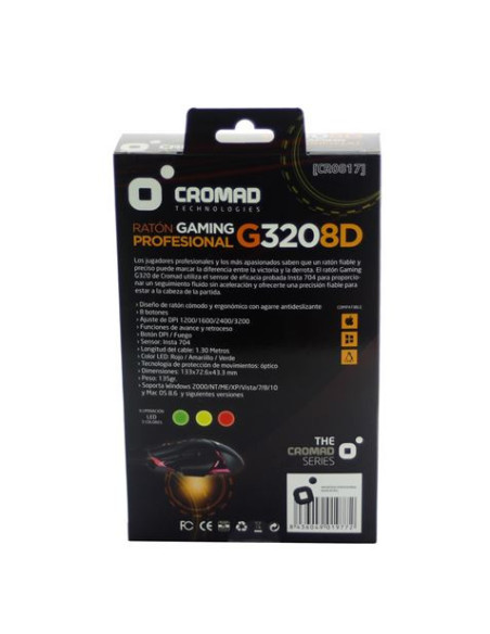 RATON GAMING G320 8D PROFESIONAL CROMAD