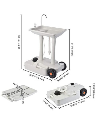 LAVABO PORTÁTIL 30 LITROS MUVIP