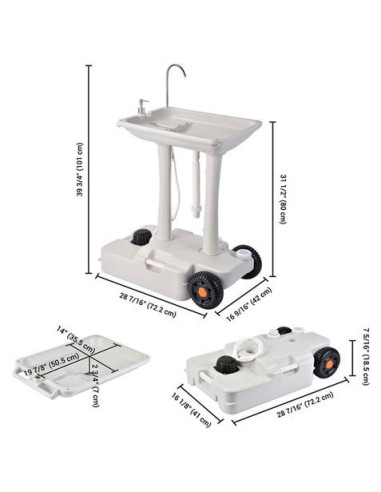 TANQUE DE AGUA PORTÁTIL 30 LITROS RUEDAS + ASA TRANSPORTE MUVIP