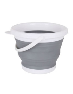 CUBO 5 LITROS PLEGABLE CON ASA GRIS