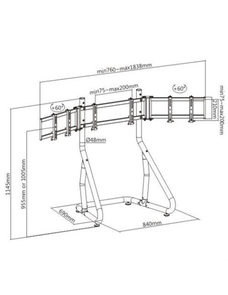STAND PARA TRES TELEVISORES RACING SIMULATOR COCKPIT SEAT CROMAD