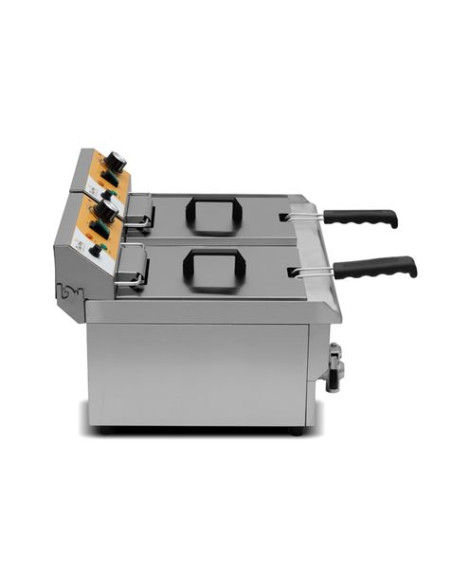 FREIDORA ELÉCTRICA PROFESIONAL 10+10 LITROS 2X3000W CHEF PRO