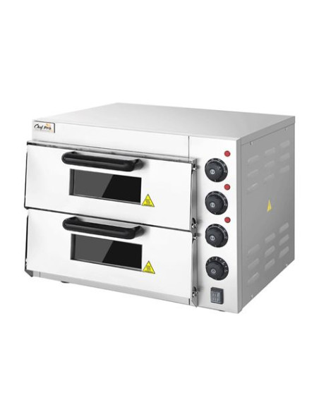 HORNO DE PIZZA ELÉCTRICO PROFESIONAL 2 CÁMARAS 3000W CHEF PRO
