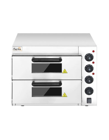 HORNO DE PIZZA ELÉCTRICO PROFESIONAL 2 CÁMARAS 3000W CHEF PRO