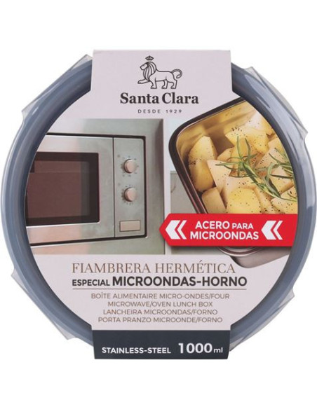 FIAMBRERA ACERO 1L APTA PARA MICROONDAS Y HORNO STA CLARA