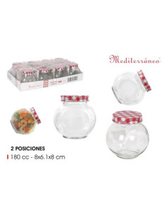 TARRO VIDRIO 2 POSICIONES 180ML TAPA ROSCA 2